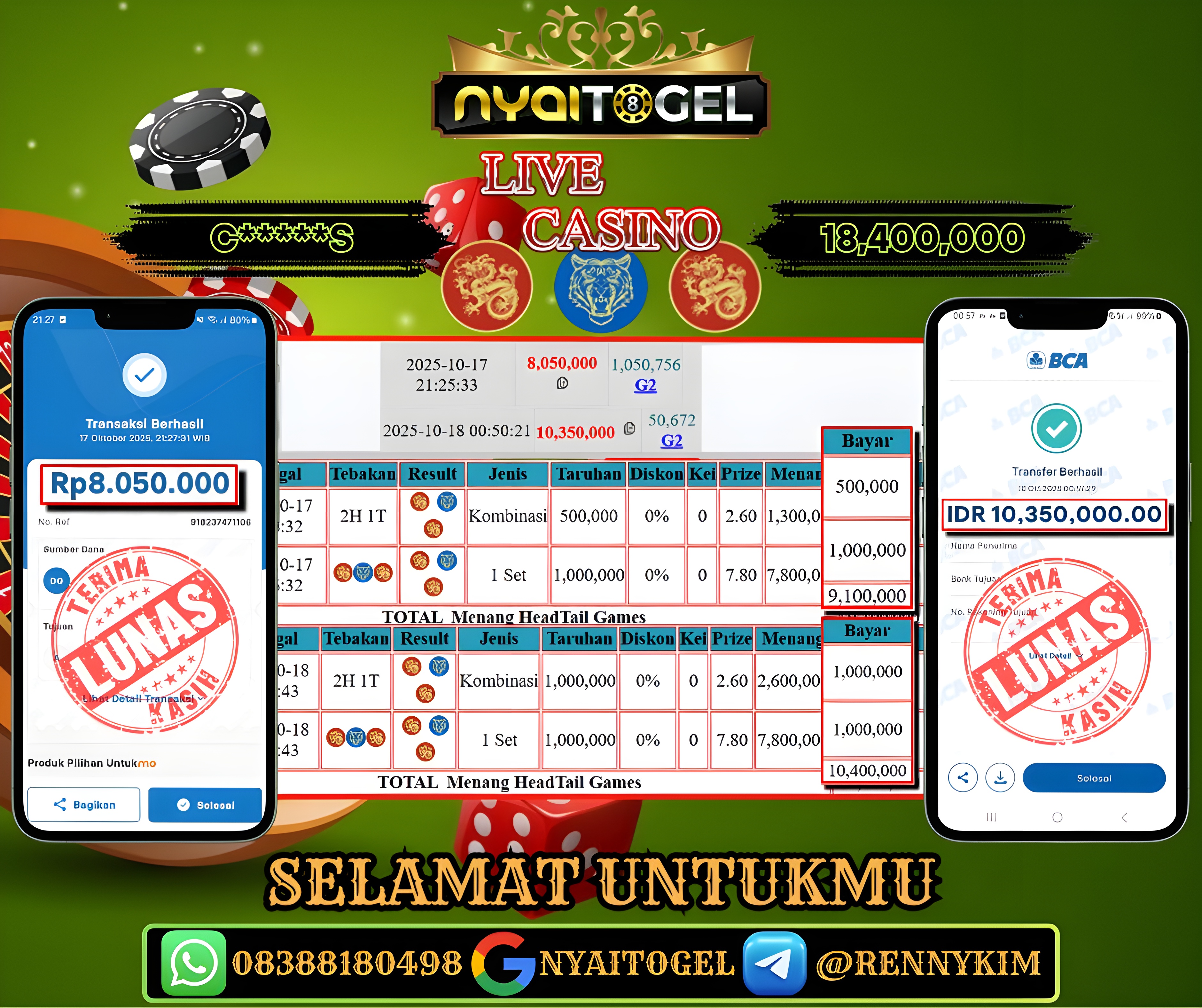 bukti jp livecasino