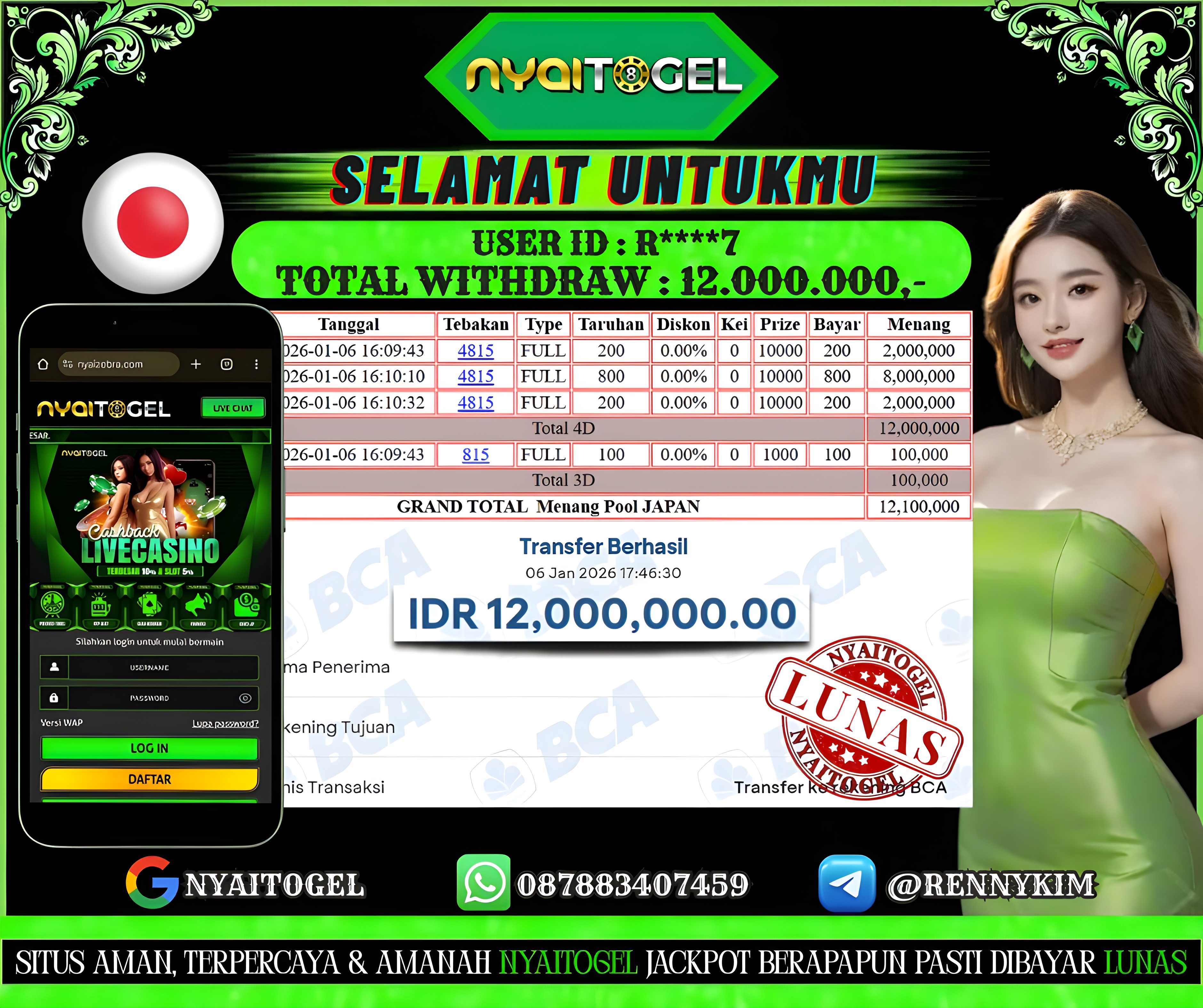 bukti jp togel