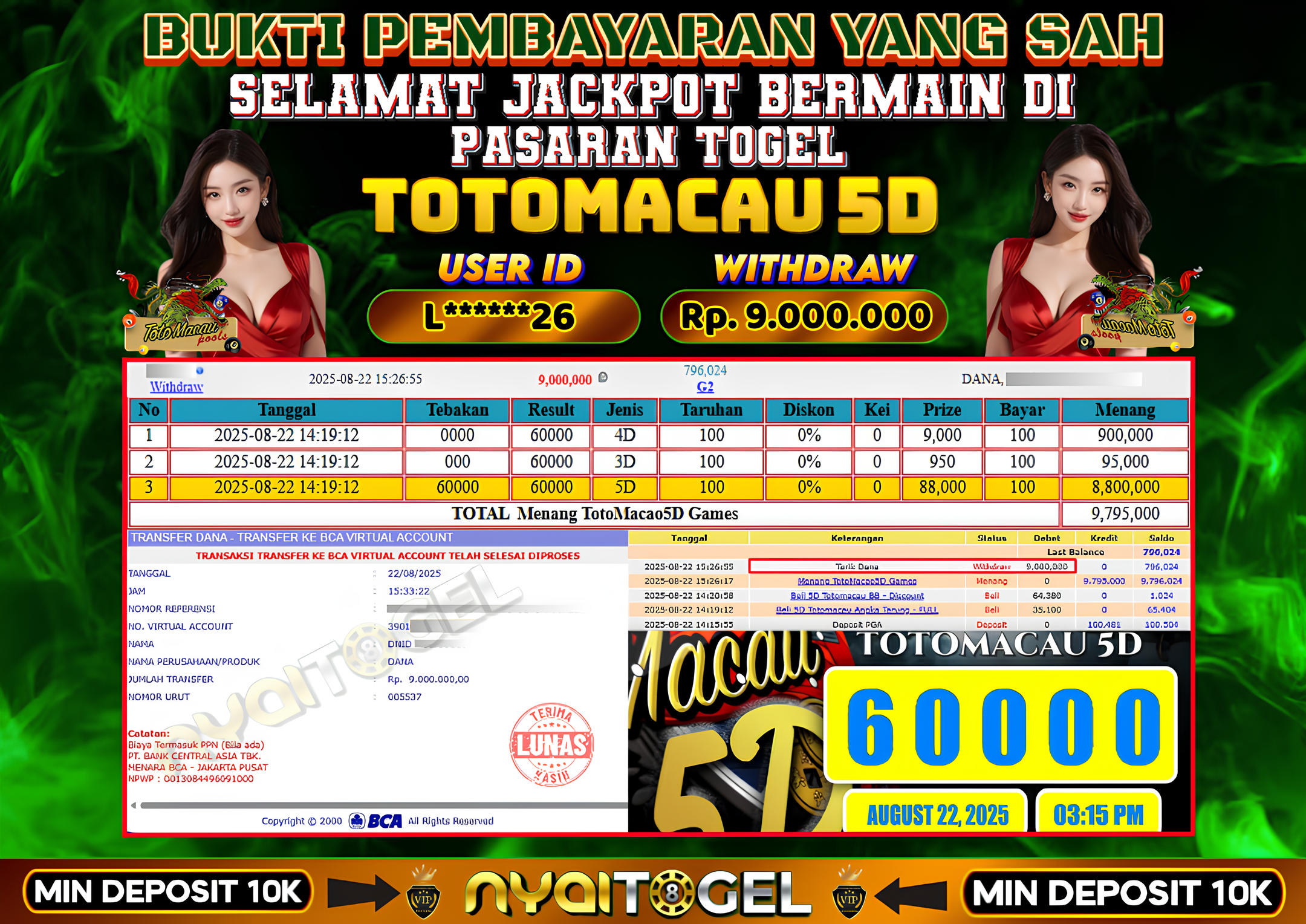 NYAITOGEL Bukti Jackpot Togel