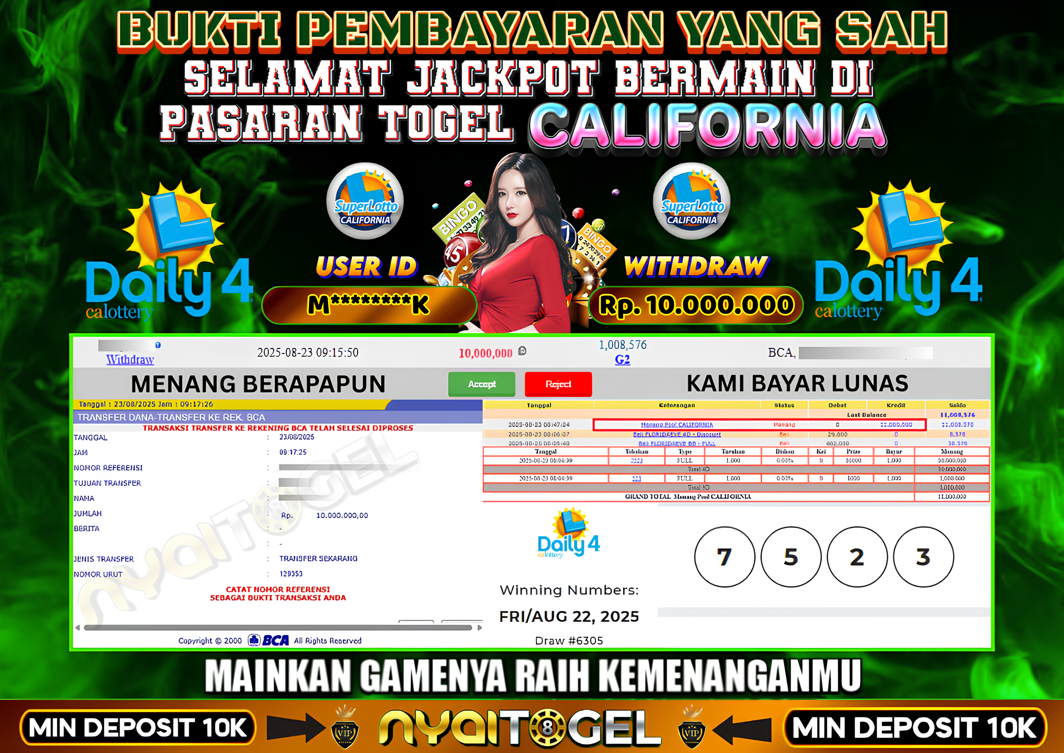 NYAITOGEL Bukti Jackpot Togel