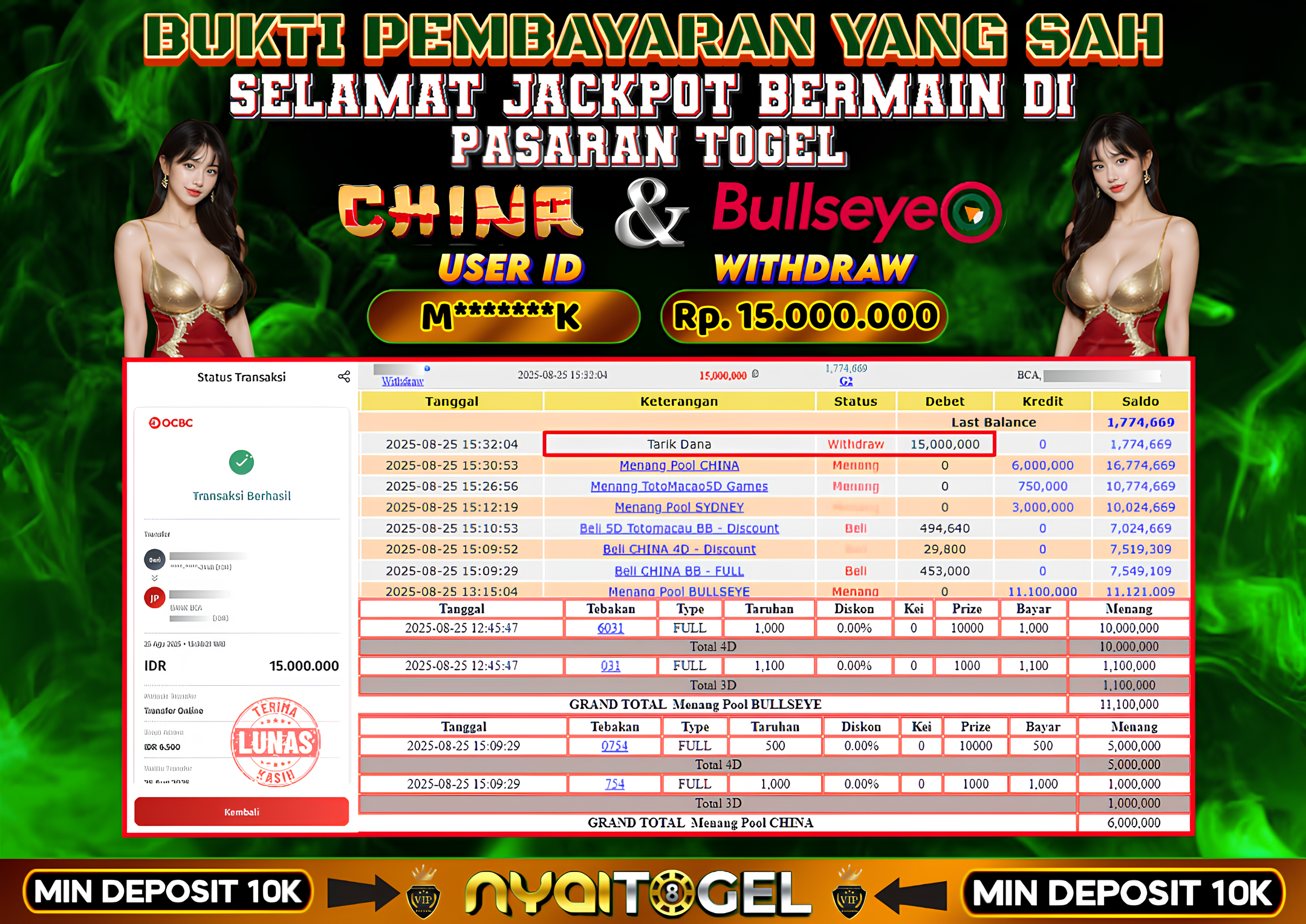 NYAITOGEL Bukti Jackpot Togel