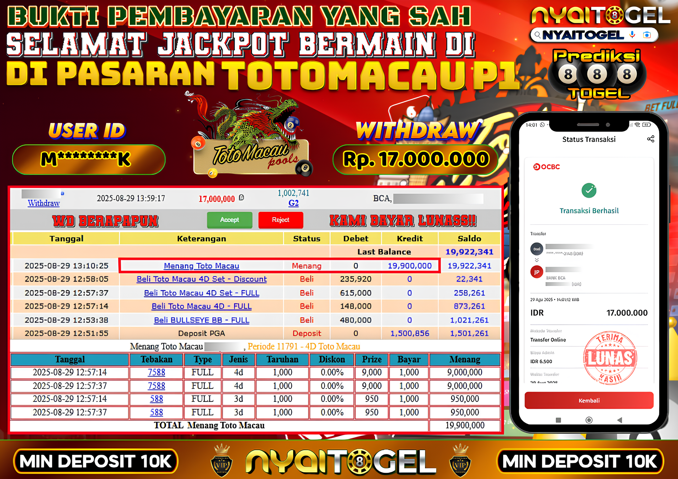 NYAITOGEL Bukti Jackpot Togel