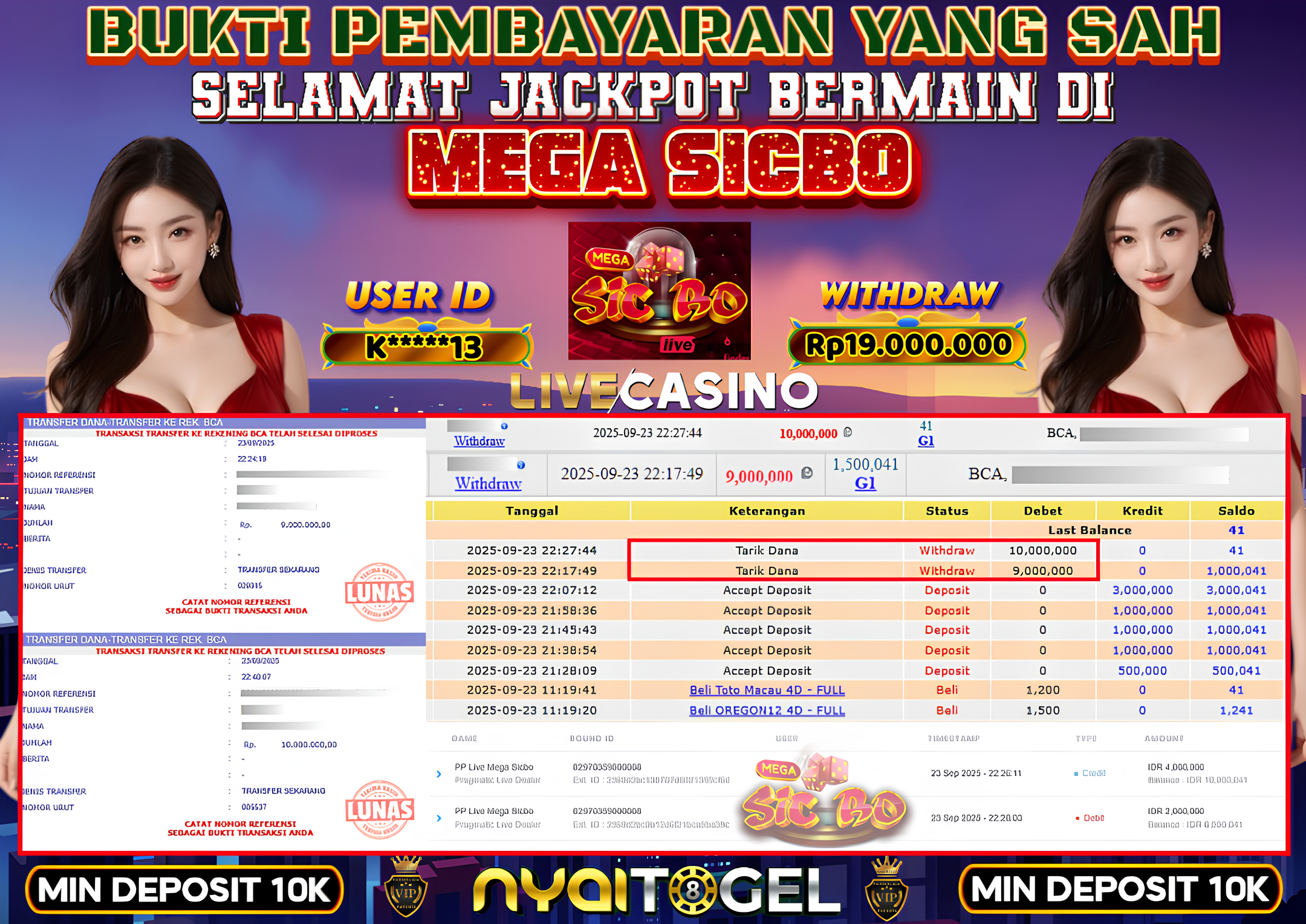 NYAITOGEL Bukti Jackpot Livecasino