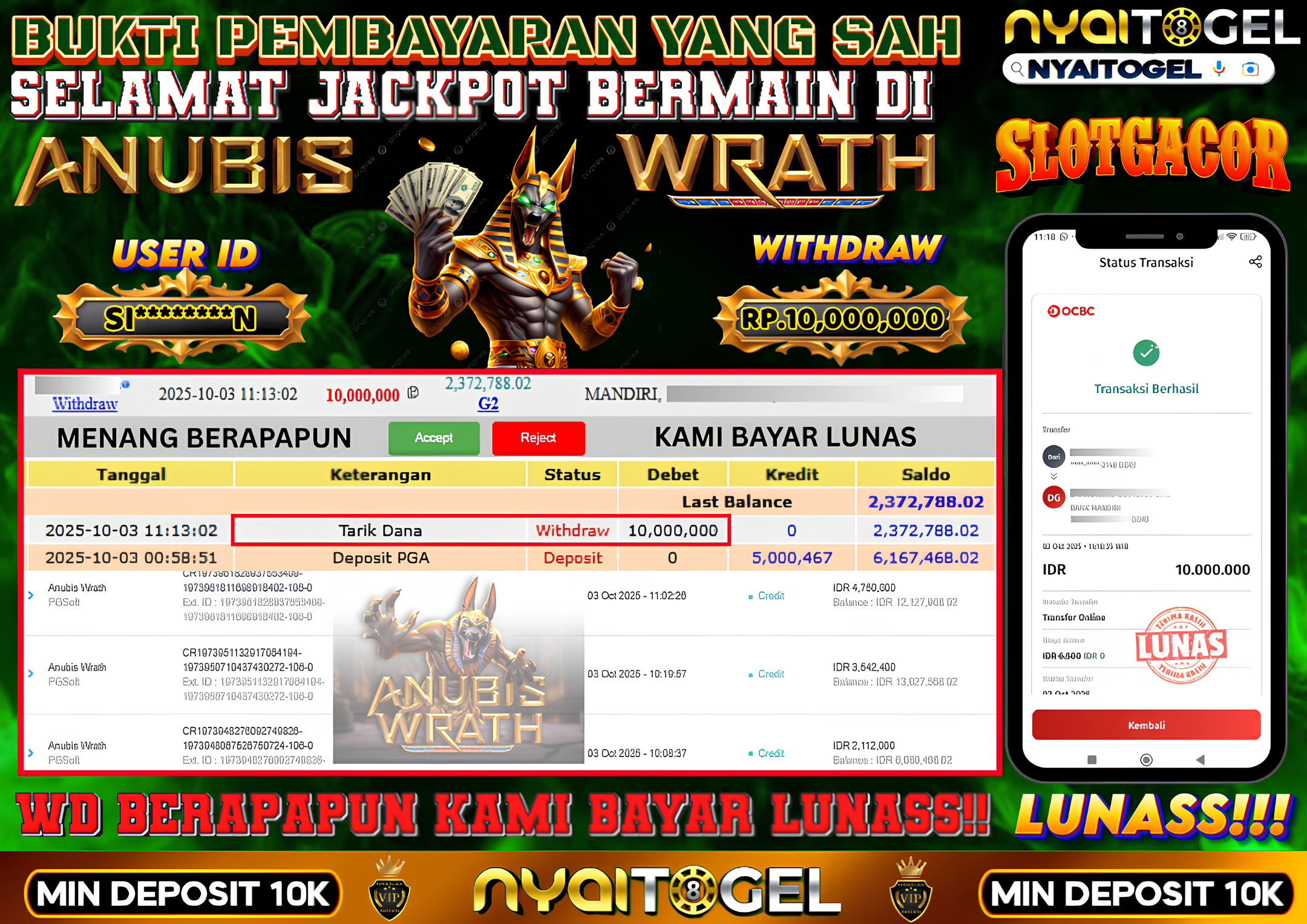 NYAITOGEL Bukti Jackpot Slot