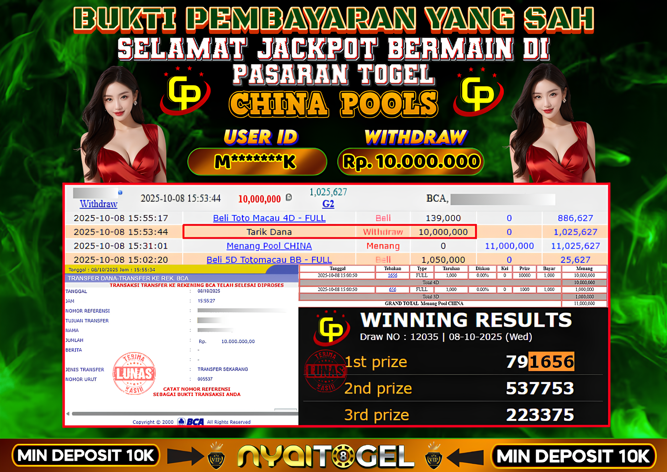 NYAITOGEL Bukti Jackpot Togel