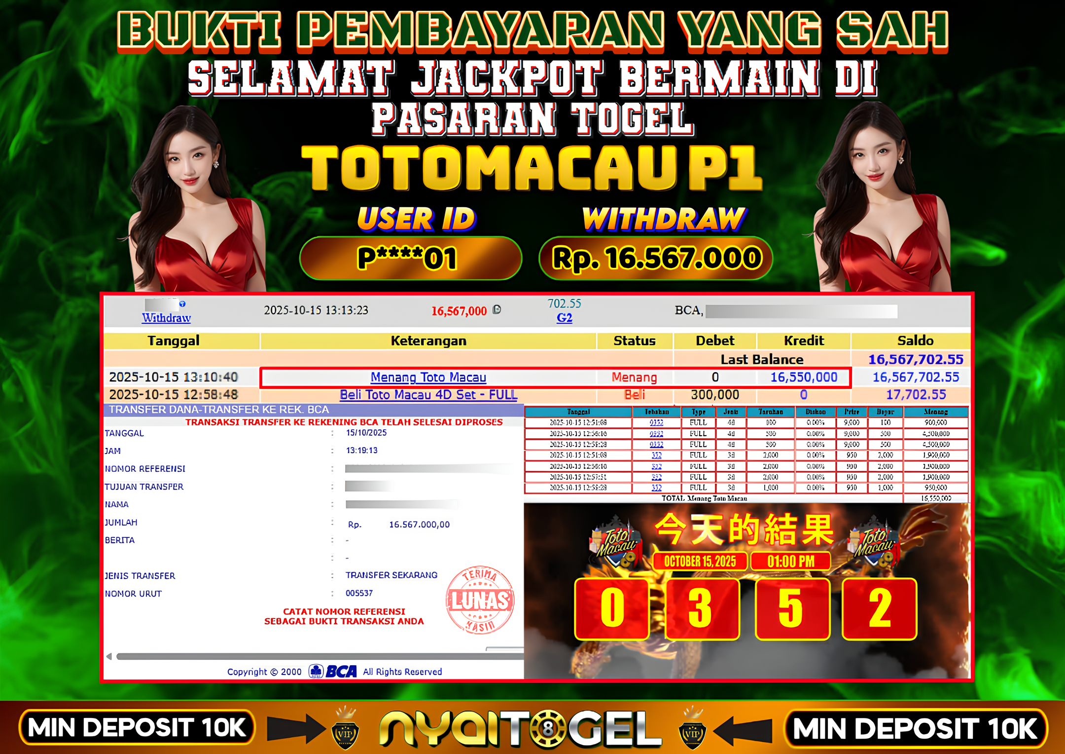 NYAITOGEL Bukti Jackpot Togel