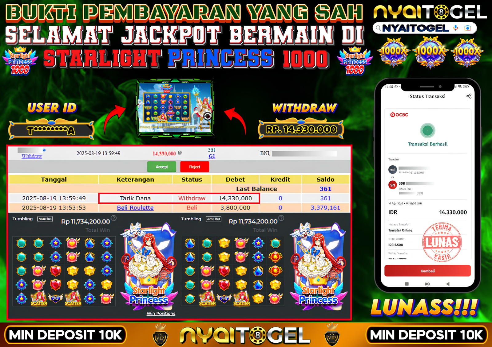 bukti jp slot