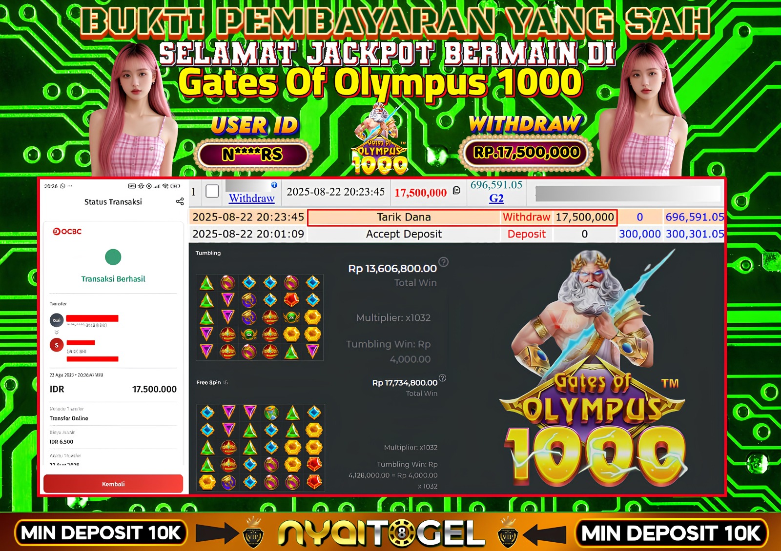 bukti jp slot