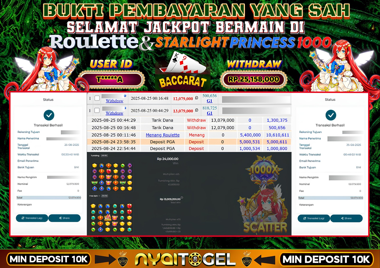 bukti jp slot