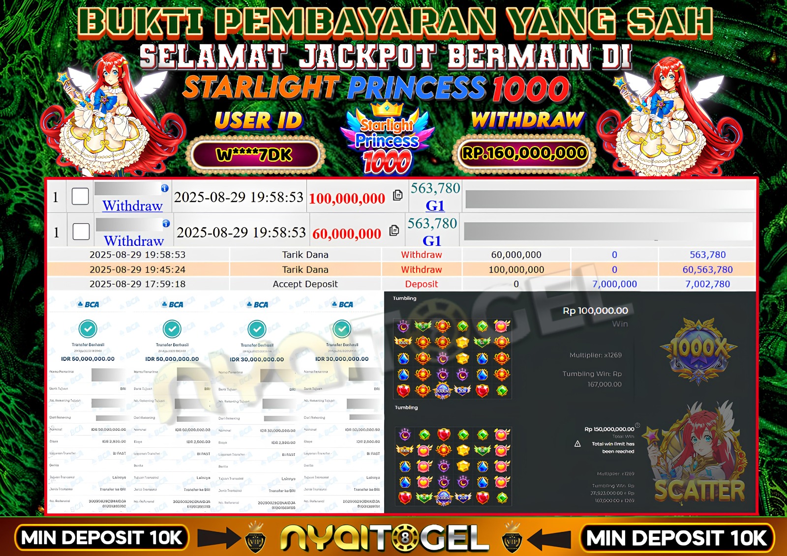 bukti jp slot