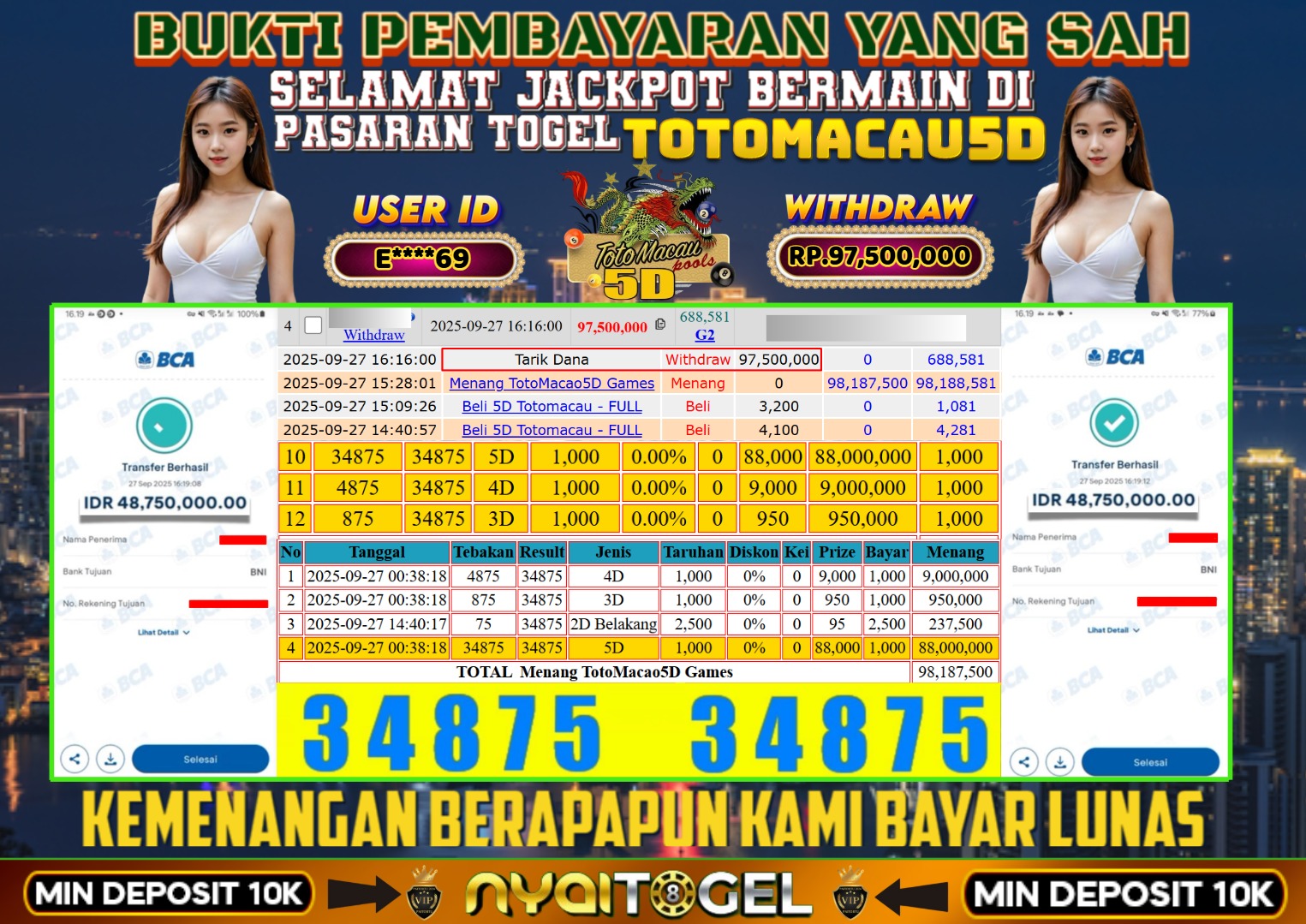 bukti jp togel