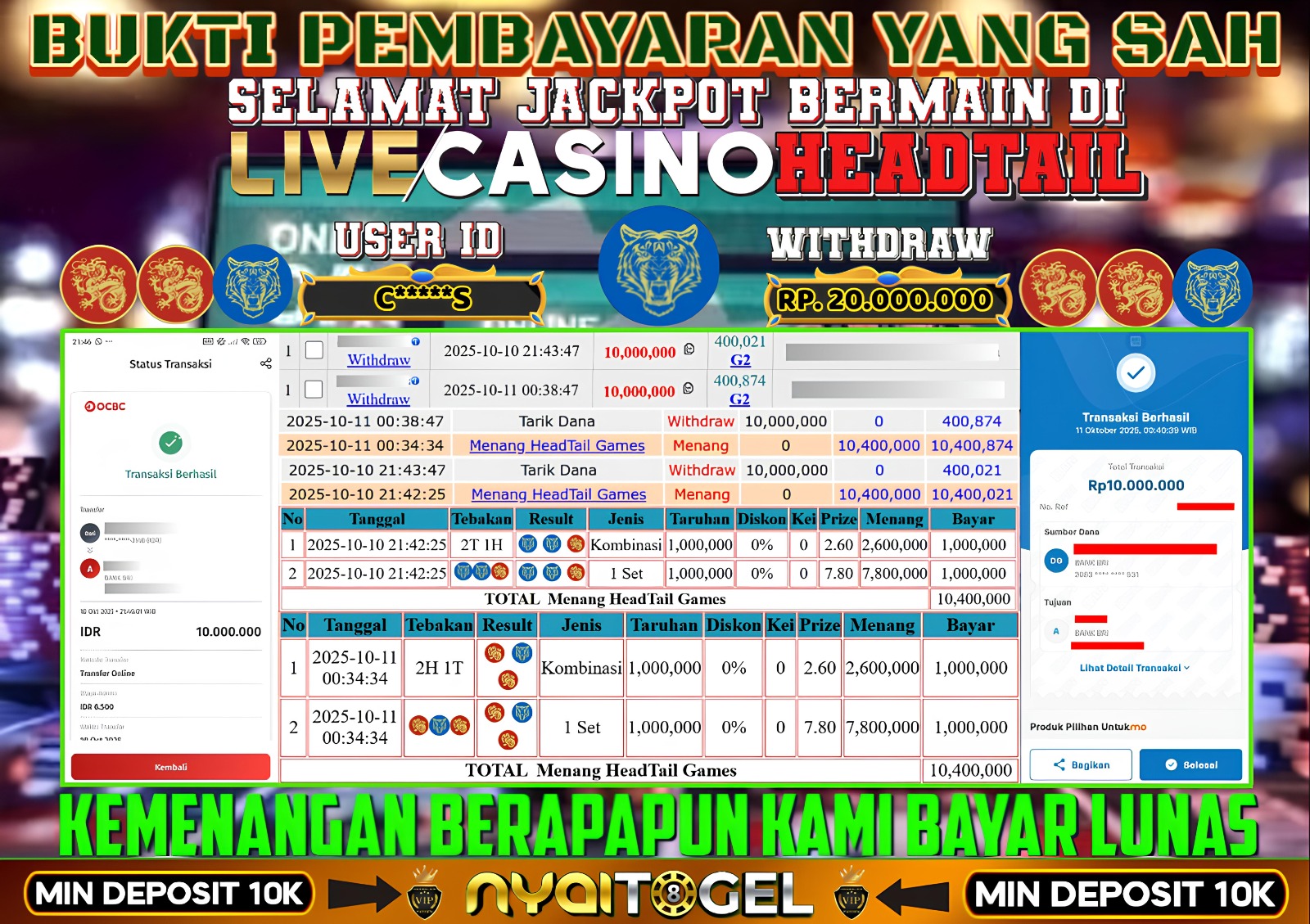 bukti jp livecasino