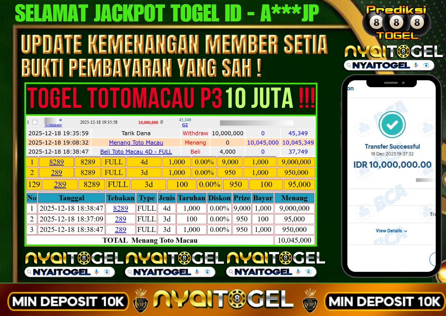 bukti jp togel