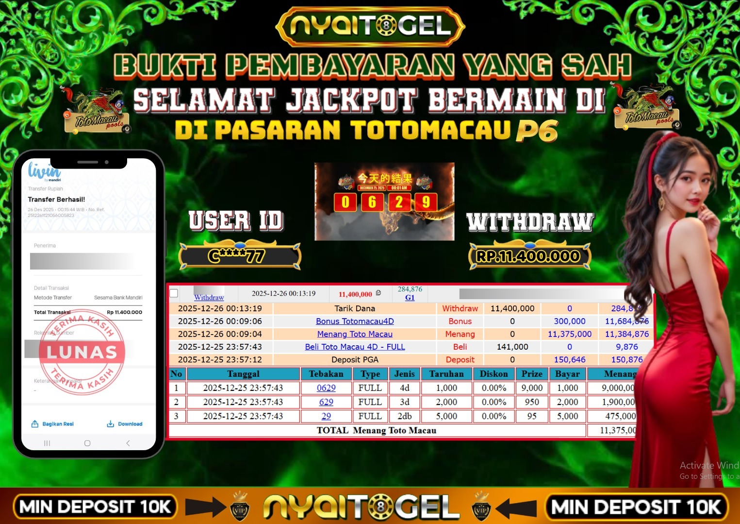 bukti jp togel
