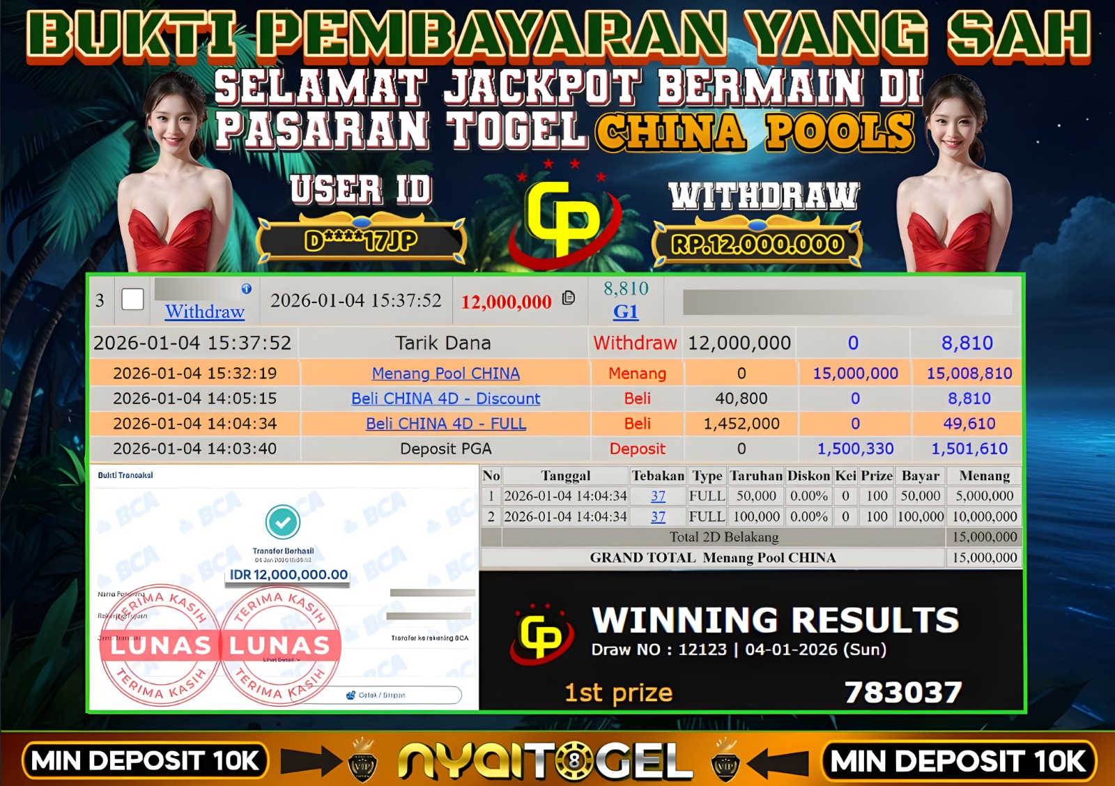 bukti jp togel