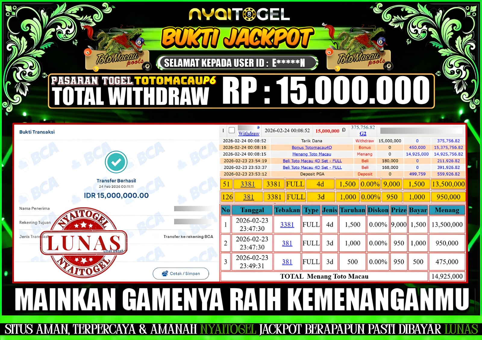 bukti jp togel