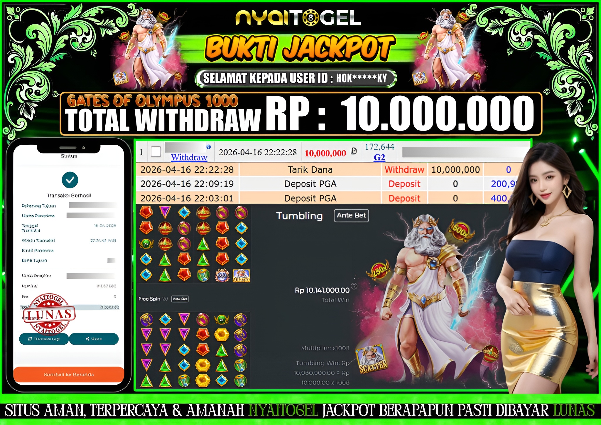 Bukti Jp Slot Gates Of Olympus 1000