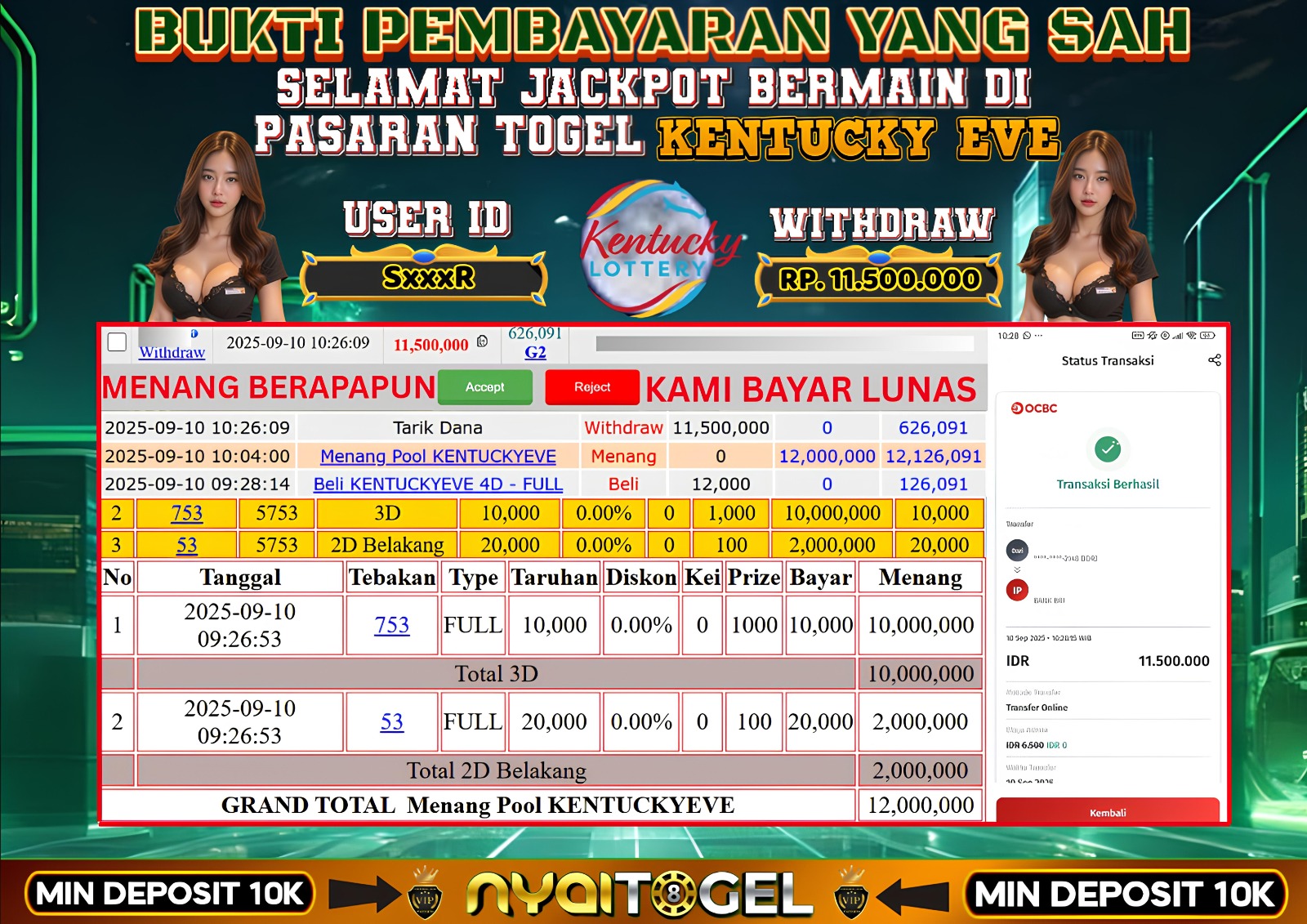 NYAITOGEL Bukti Jackpot Togel