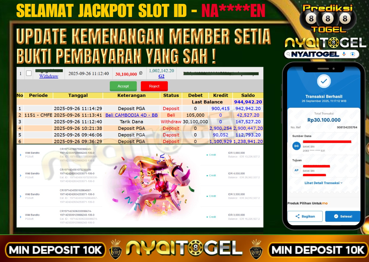 NYAITOGEL Bukti Jackpot Slot