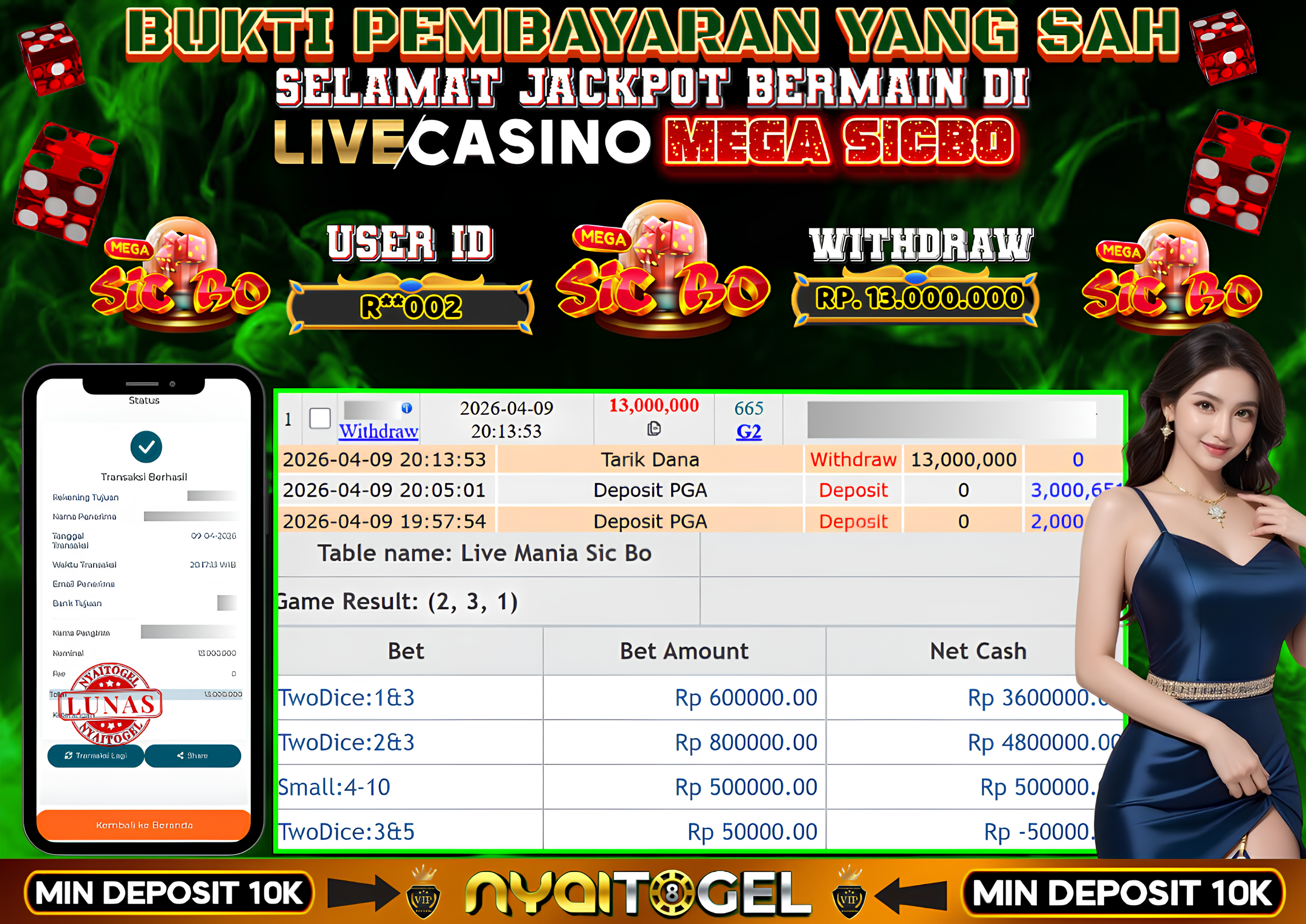 Bukti Jp Live casino